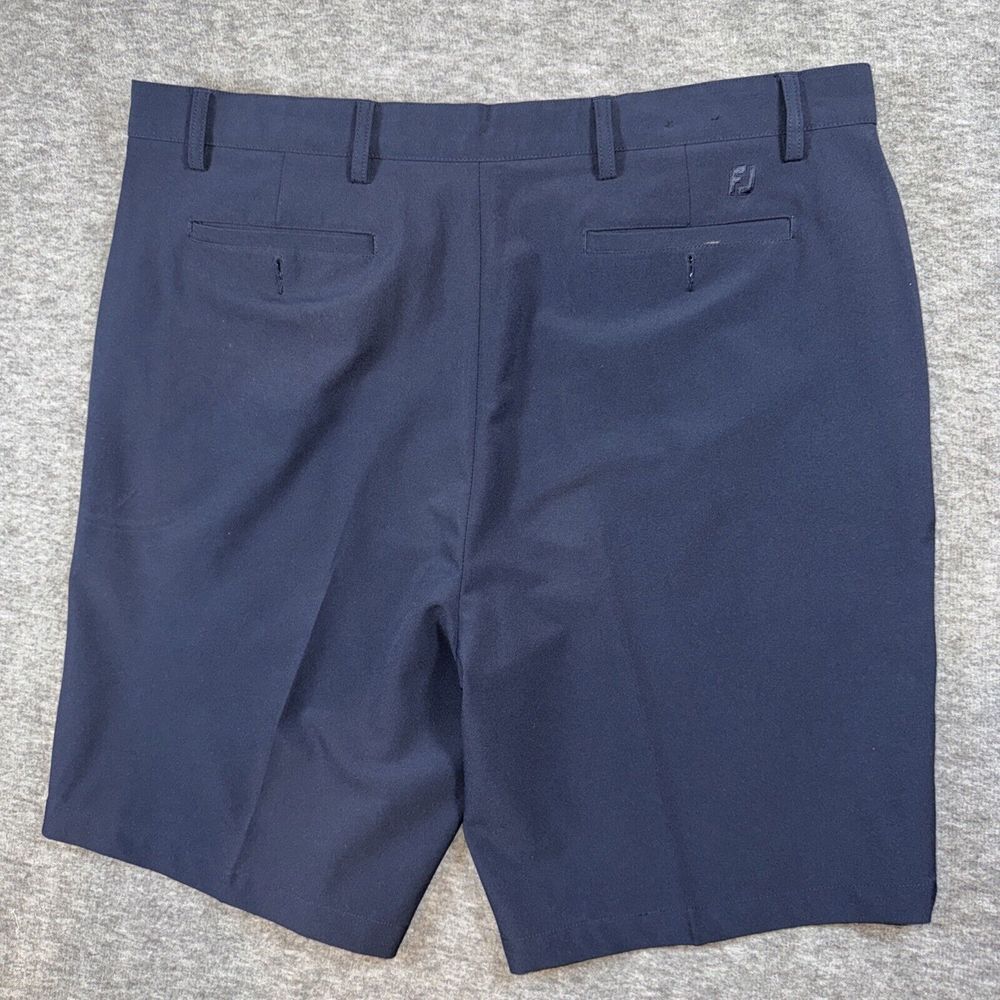 FootJoy Mens Performance Flat Front Zip Fly Casual Golf Shorts Navy Blue Sz 42‎ - Picture 6 of 7